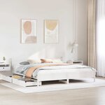 vidaXL Cadre de lit sans matelas blanc 200x200 cm bois massif de pin