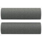 vidaXL Canapé 3 places avec oreillers gris foncé 180 cm tissu