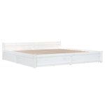 vidaXL Cadre de lit sans matelas avec tiroirs blanc