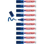 Marqueur Permanent 500 Corps Alu Pointe Biseau Bleu 2-7 mm x 10 EDDING