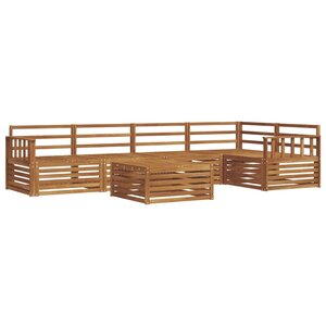 vidaXL Ensemble de canapés d'extérieur 6 Pièces Naturel