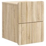 vidaXL Cabinet de chevet mural 2 Pièces Chêne Sonoma 33 x 34 5 x 43 cm