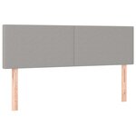 vidaXL Sommier à lattes de lit avec matelas Gris clair 140x200cm Tissu