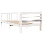 vidaXL Cadre de lit avec tête de lit sans matelas blanc 90x200 cm