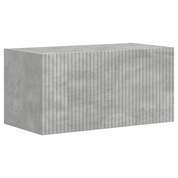 vidaXL Meuble TV mural Béton 60 x 31 x 29.5 cm Bois d'ingénierie