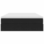 vidaXL Lit avec rangement et matelas Noir 140 x 190 cm Velours