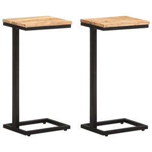 vidaXL Tables d'appoint 2 Pièces 31 5x24 5x64 5 cm Bois d'acacia solide