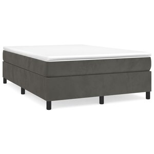 vidaXL Cadre de lit sans matelas gris foncé 140x190 cm velours