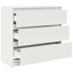 vidaXL Buffet blanc 80x35x76 cm bois d’ingénierie