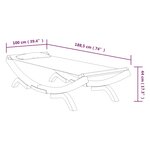 vidaXL Lit de repos extérieur 100x188 5x44 cm Bois courbé Anthracite