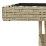 vidaXL Ensemble à manger de jardin 3 Pièces Beige Résine tressée et verre