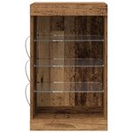 Buffet vidaXL avec lumières LED Bois ancien 41x37x67 cm