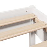 vidaXL Cadre de lit sans matelas blanc 75x190 cm bois de pin massif