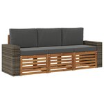 vidaXL Ensembles de canapés 3 pc Bois d'Acacia Massif