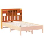 vidaXL Tête de lit avec rangement cire marron 120cm bois massif de pin