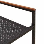 vidaXL Chaises empilables de jardin 2 Pièces Noir  Marron