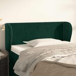 vidaXL Tête de lit avec oreilles Vert foncé 83x23x78/88 cm Velours