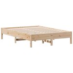 vidaXL Cadre de lit sans matelas 135x190 cm bois de pin massif