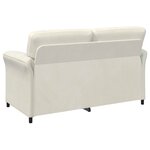 vidaXL Sofa 2 places Crème 158 x 83 x 95 cm Velours