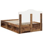 vidaXL Cadre de lit Bois ancien 135 x 190 cm Pin massif