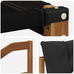vidaXL Ensemble de canapés d'extérieur 5 pc Naturel et Noir
