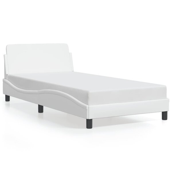 vidaXL Cadre de lit sans matelas blanc 100x200 cm similicuir