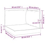 vidaXL Coussins de palette lot de 3 bleu tissu oxford