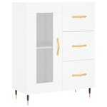 vidaXL Buffet haut Blanc 69 5x34x180 cm Bois d'ingénierie