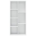 vidaXL Bibliothèque Blanc brillant 50x25x106 cm Bois d’ingénierie