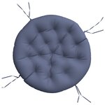 vidaXL Coussin rond bleu marine Ø 100x11 cm tissu oxford