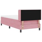 vidaXL Lit à ressorts avec tête de lit Rose 200 x 100 cm Velours