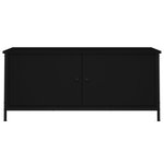 vidaXL Meuble TV avec portes noir 102x35x45 cm bois d'ingénierie