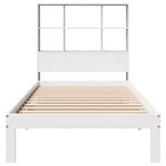 vidaXL Lit bibliothèque sans matelas blanc 90x190cm bois de pin massif