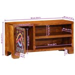 vidaXL Meuble TV multicolore 90x30x45 bois massif d'acacia