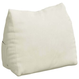 vidaXL Coussin de Dos Crème 45 x 20 x 35 cm Tissu en velours côtelé