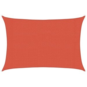 vidaXL Voile d'ombrage 160 g/m² Terre cuite 3x5 m PEHD