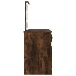 vidaXL Coiffeuse avec LED chêne fumé 130x50x132 5 cm