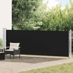 vidaXL Auvent latéral rétractable de patio 140x600 cm Noir