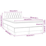vidaXL Sommier à lattes de lit avec matelas Taupe 120x200 cm Tissu