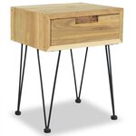 vidaXL Tables de chevet 2 Pièces 40x30x50 cm teck massif