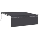 vidaXL Auvent Rétractable Anthracite 400 × 300 cm tissu