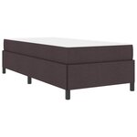 vidaXL Lit à ressorts Marron foncé 80 x 200 cm tissu