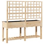 vidaXL Cache-pot de jardin avec étagère Beige 161 x 46 x 152.5 cm