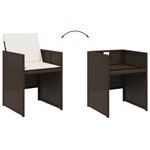 vidaXL Ensemble à manger de jardin avec coussins 13 Pièces marron rotin