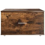 vidaXL Cabinet à tiroirs Chêne fumé MDF avec placage Cabinet à tiroirs