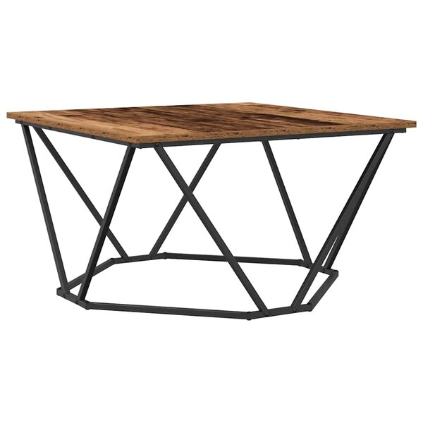 vidaXL Table basse Bois ancien 80 x 80 x 45 cm