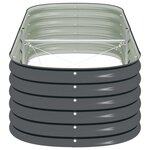 vidaXL Lit surélevé de jardin 240x80x44 cm Acier galvanisé Gris