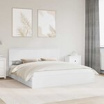 vidaXL Lit de Rangement Blanc 180 x 200 cm Bois d'ingénierie