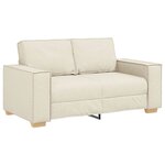 vidaXL Canapé 2 Pièces Beige 220 x 80 x 84 cm Tissu en lin mélangé