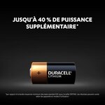Piles au lithium haute puissance Duracell 123 3 V, lot de 2 (CR123 / CR123A / CR17345)